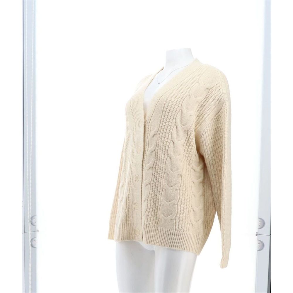 Peace Love World Button Up Oversized Cardigan Pristine Ivory A554201T